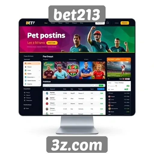 Interface do usuário no site bet213